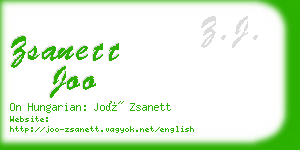 zsanett joo business card